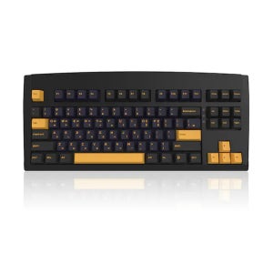 큐센 DT35 87 풀윤활 가스켓 사무용 유무선 텐키리스 기계식 키보드 블랙, 오테뮤 저소음 라임축 V3