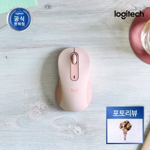 [포토리뷰EVENT][N배송] 로지텍코리아 공식 시그니처 M650 무소음 무선 마우스 로즈핑크