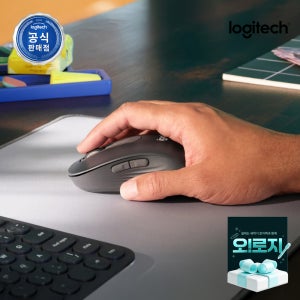 [N배송] 로지텍코리아 공식 시그니처 M650 무소음 무선 마우스 그래파이트(L)