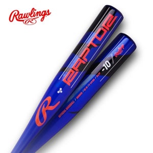롤링스 유소년 랩터 알로이배트 합금 야구 배트 -10드롭 블루/오렌지 RUS5R10