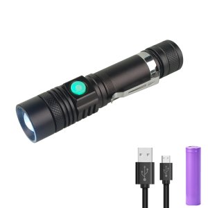 C타입 손전등 LED 충전식 후레쉬 줌 강력 라이트 미니 방수 2000mah 배터리포함