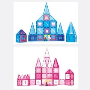 노벨랜드 윈터캐슬 클리븐 타일 자석블럭 블루 핑크 돌쟁이 영유아 장난감 유치원 어린이집