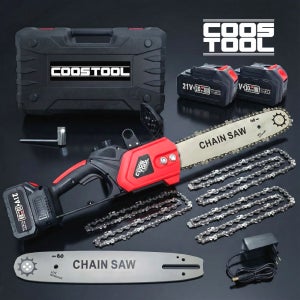 전기톱 전동 무선 체인 기계 나무 자르는 미니 충전 30cm