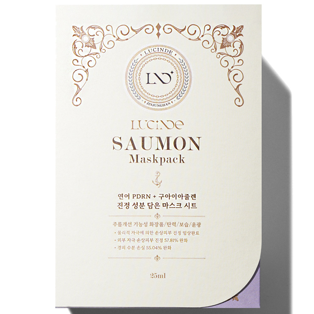 뤼산드 연어 PDRN 아줄렌 콜라겐 생성 <b>히알루론산</b> 시카 진정 마스크팩 10매, 1개