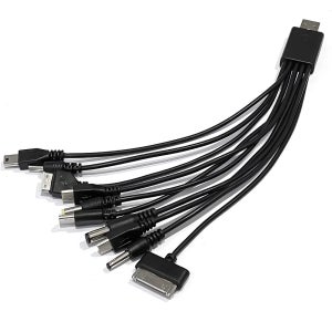 10 in 1 멀티 커넥터 케이블 C타입 마이크로 미니 5핀 2mm 3.5mm