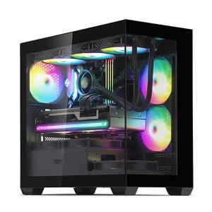 다크플래쉬 DS900M RGB 강화유리 블랙 PC 본체 데스크탑 어항 케이스
