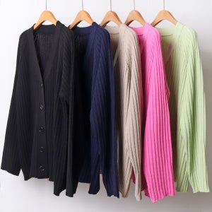 빅사이즈니트가디건 B820L501 봄나그랑베이직가디건 EB