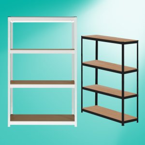 스피드랙V2 철제선반 4단 80x30x150 홈던트 팬트리선반 베란다 주방 거실수납장