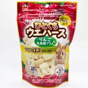 일본 마루칸(Marukan) 햄스터용 간식 바삭바삭! 한입 웨하스 사과맛 약55개입