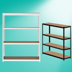 스피드랙V2 철제선반 4단 100x50x210 홈던트 팬트리선반 베란다 주방 거실수납장