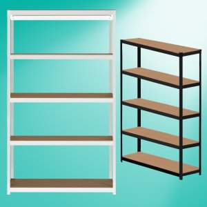 스피드랙V2 철제선반 5단 100x50x150 홈던트 팬트리선반 베란다 주방 거실수납장