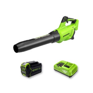 그린웍스 G-MAX 40V 충전 무선 파워 엑시얼 브로워 730 5Ah 배터리 충전기 세트 송풍기 낙엽청소 제설