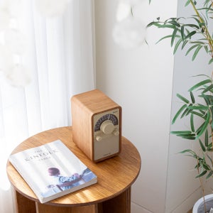 산진 SANGEAN WR-15BT 레트로 블루투스 FM 우드 라디오