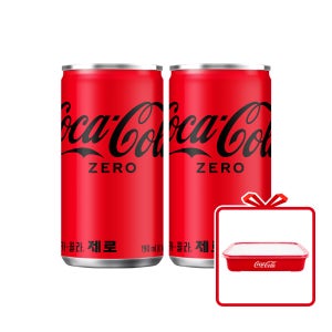 코카-콜라 제로 CAN 190ml 60개(2x30입) + 코크 3단 반찬용기 (옵션선택)