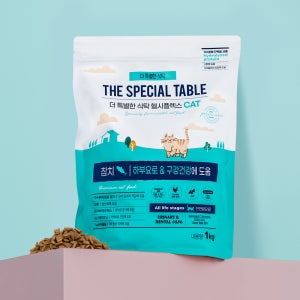 [더특별한식탁] 고양이 사료 헬시플렉스 가수분해 저알러지 헤어볼 치석제거 참치, 1kg, 1개