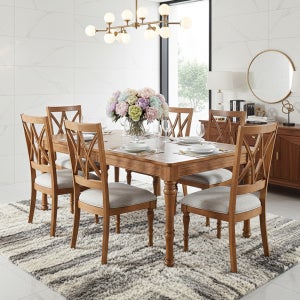 미라지가구 LT500-6 원목 6인용 식탁세트 2035