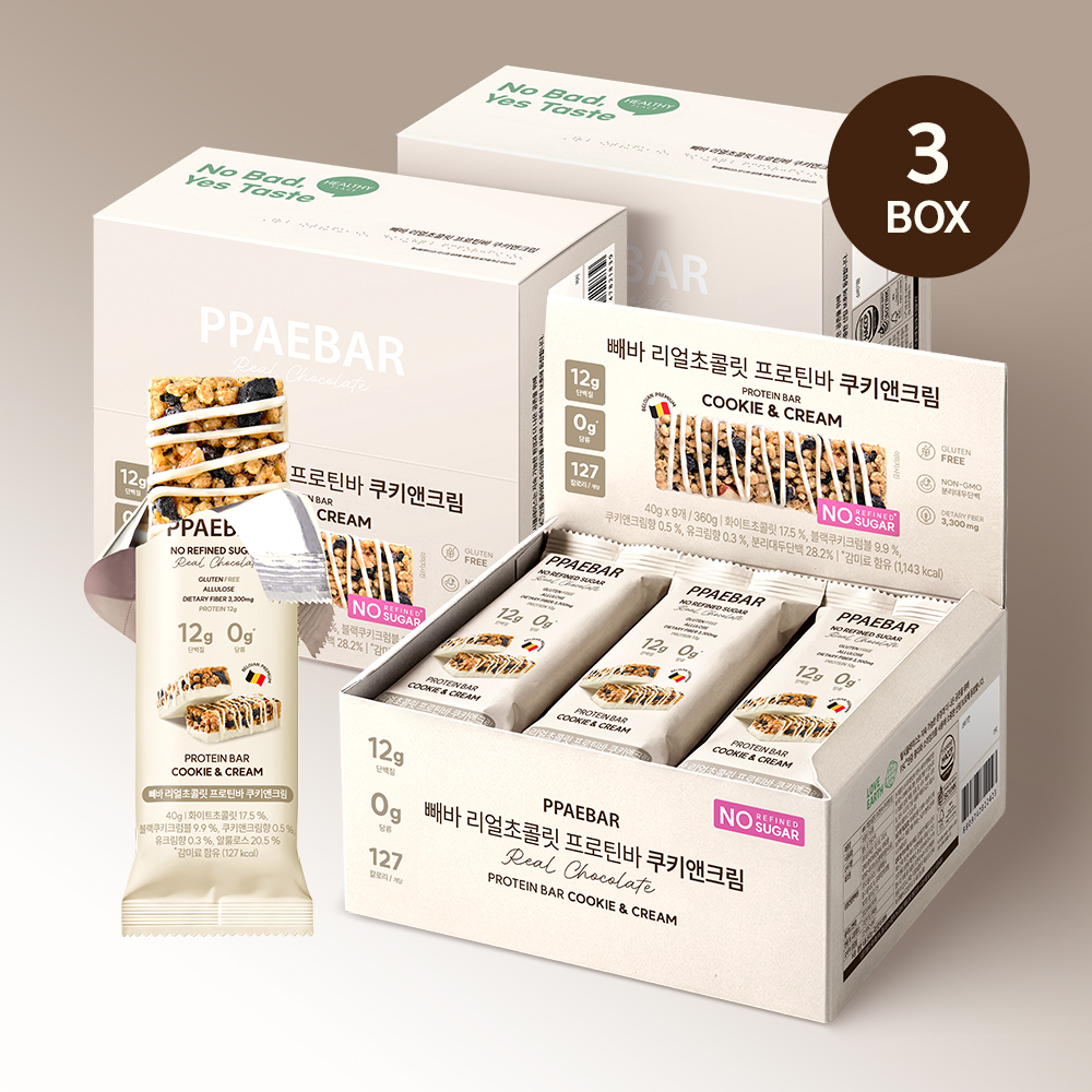 저당 단백질바 빼바 리얼초콜릿 프로틴바 쿠앤크