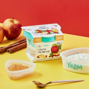 요즘 저당 그릭요거트 애플시나몬 130g 4개+알룰로스 100g