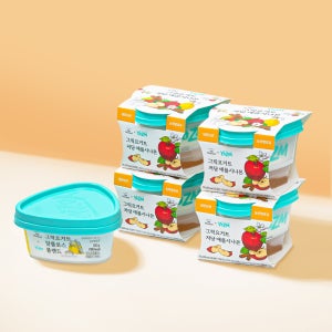 요즘 저당 그릭요거트 애플시나몬 130g 4개+알룰로스 100g