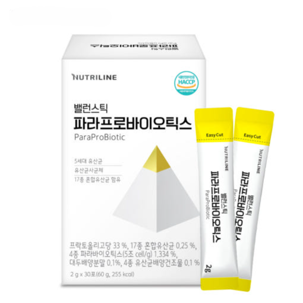 <b>뉴트리라인</b> 5세대 4조<b>유산균</b> 밸런스틱 파라바이오틱스 (3박스 3개월분) 60g