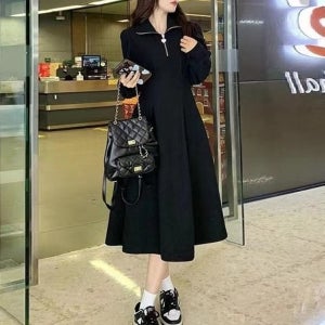 집업원피스 지퍼 반집업 결혼식원피스