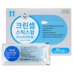 이소프로필 알콜 방역 살균 세척 소독용 IPA 알코올 스왑 50매