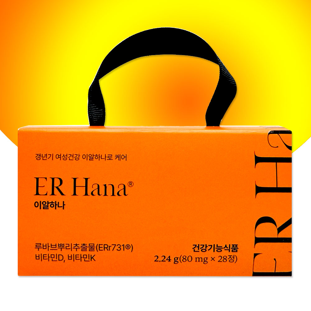 갱년기 여성 이알하나 80mg 1박스 ERr731 <b>루바브뿌리 추출물</b>