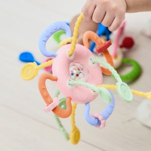 아띠래빗 아기 촉감놀이 장난감 도넛 오감발달 소근육 장난감 핑크