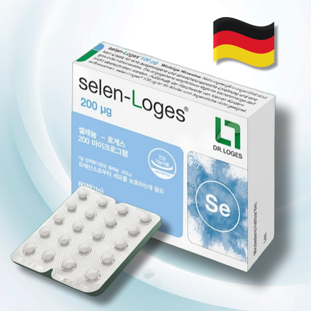 60정/독일 직수입 무기 <b>셀레늄</b>200mcg/<b>닥터</b> 로게스 아셀렌산나트륨,셀레나제