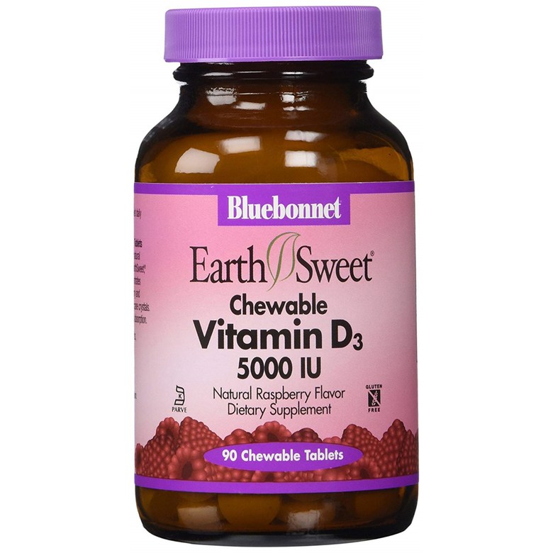 블루보넷 <b>비타민d5000iud3</b> 라즈베리맛 츄어블 90정 비타민D3 5000IU