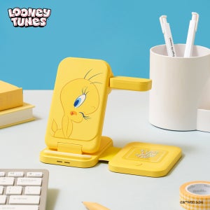 데이니즈 루니툰즈 트위티 3IN1 멀티고속 무선충전거치대 선물