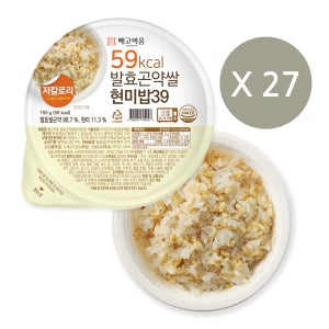 빼고비움 저칼로리 발효 곤약쌀 현미밥 39 59kcal 150g, 27개
