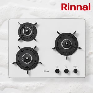 린나이 빌트인 화이트 가스레인지 3구 매립형 컬러쿡탑 RBR-P3511WD LNG