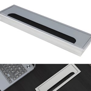 전선캡 책상 홀캡 전선마감캡 구멍마개 타공커버 사각 실버 300mm DC1230S