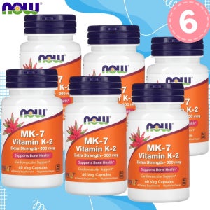 나우푸드 비타민 K2 메나퀴논 MK7 300mcg 60정 엑스트라 스트렝스 6개