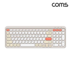 Coms 블루투스 무선키보드 Bluetooth Cream 듀얼모드 지원