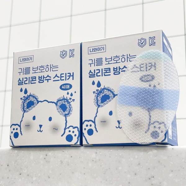 나와아기 아기 귀방수 스티커 80매 목욕 방수패치