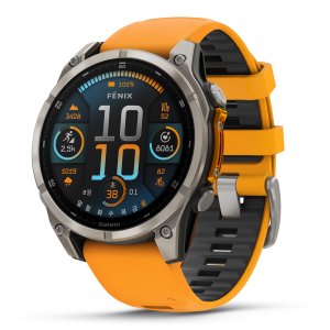 가민 피닉스8 아몰레드 멀티스포츠 GPS스마트워치 티타늄 오렌지, 47mm