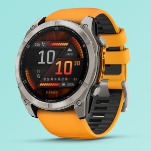 가민 피닉스8 아몰레드 멀티스포츠 GPS스마트워치 티타늄 오렌지, 51mm