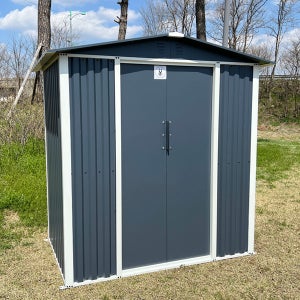 지키미닷컴 조립식창고 스틸창고 6x4 슬로웁타입 조립이 쉬운 프리미엄 야외 미니 소형 이동식 간이 전원주택