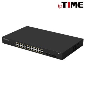 ipTIME POE24004M 24포트 기가비트 허브 PoE BT SFP VLAN 480W