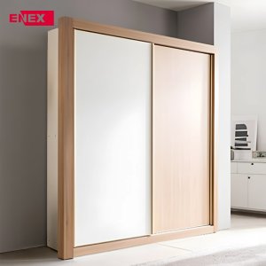 에넥스 아몬드 슬라이딩 장롱 2070mm, 2도어, 화이트내추럴