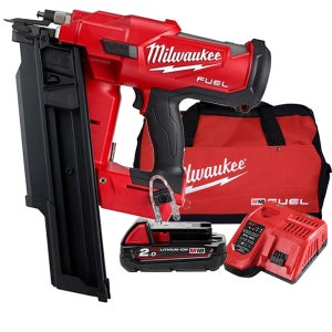 밀워키 M18 FFN21-201B 무선 21도 프레이밍 타정기 18V 배터리2Ah 1개셋