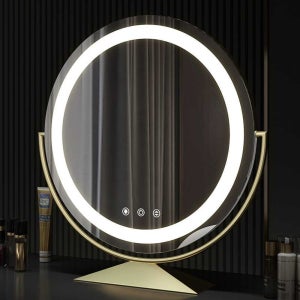LED 스마트 거울 터치 온오프 욕실 디자인 인테리어 1. 백색 40cm(전원형) 3색 조명