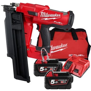 밀워키 M18 FFN21-502B 무선 21도 프레이밍 타정기 18V 배터리5Ah 2개셋