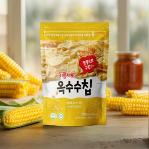 옥수수칩 기름제로 튀기지않은 옥수수 과자 200g