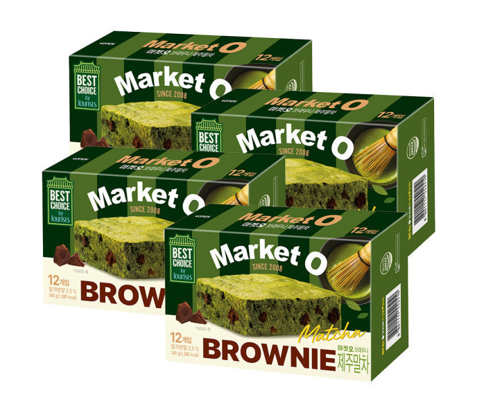 오리온 마켓오 브라우니 제주말차 12개입 240g x 4개