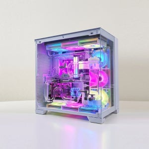AMD 9800X3D RTX5080 워터블럭 커스텀수냉 화이트