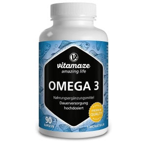 비타메이즈 오메가 3 1000mg 90정 Vitamaze Omega 3 capsules high dose, 1 capsule per day, 1000 mg pure