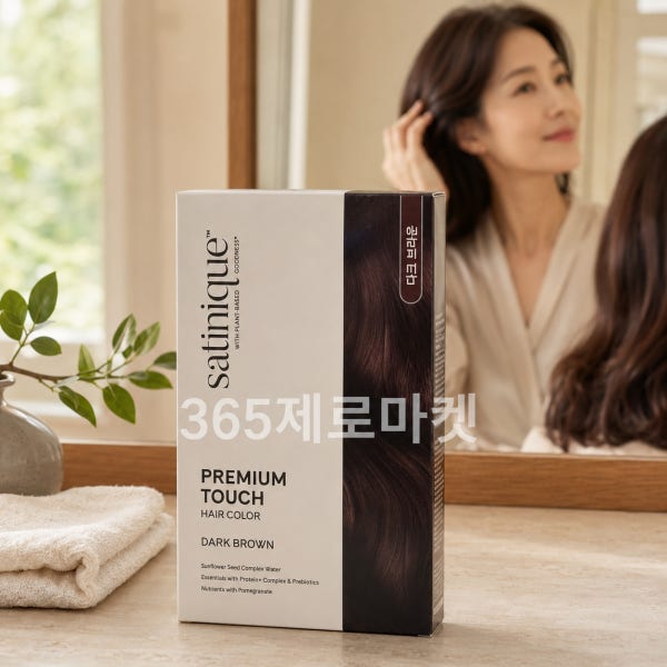 암웨이 염색약 새치 커버 다크브라운 새티니크 헤어컬러 프리미엄 터치